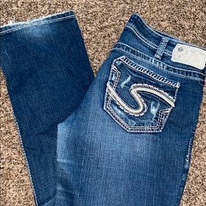 Silver Aiko Baby Boot Jeans